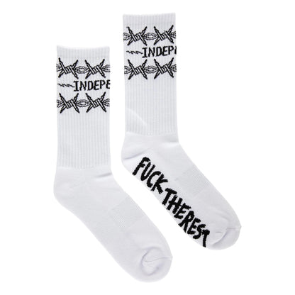 Independent Bratrud Notebook Socks - White