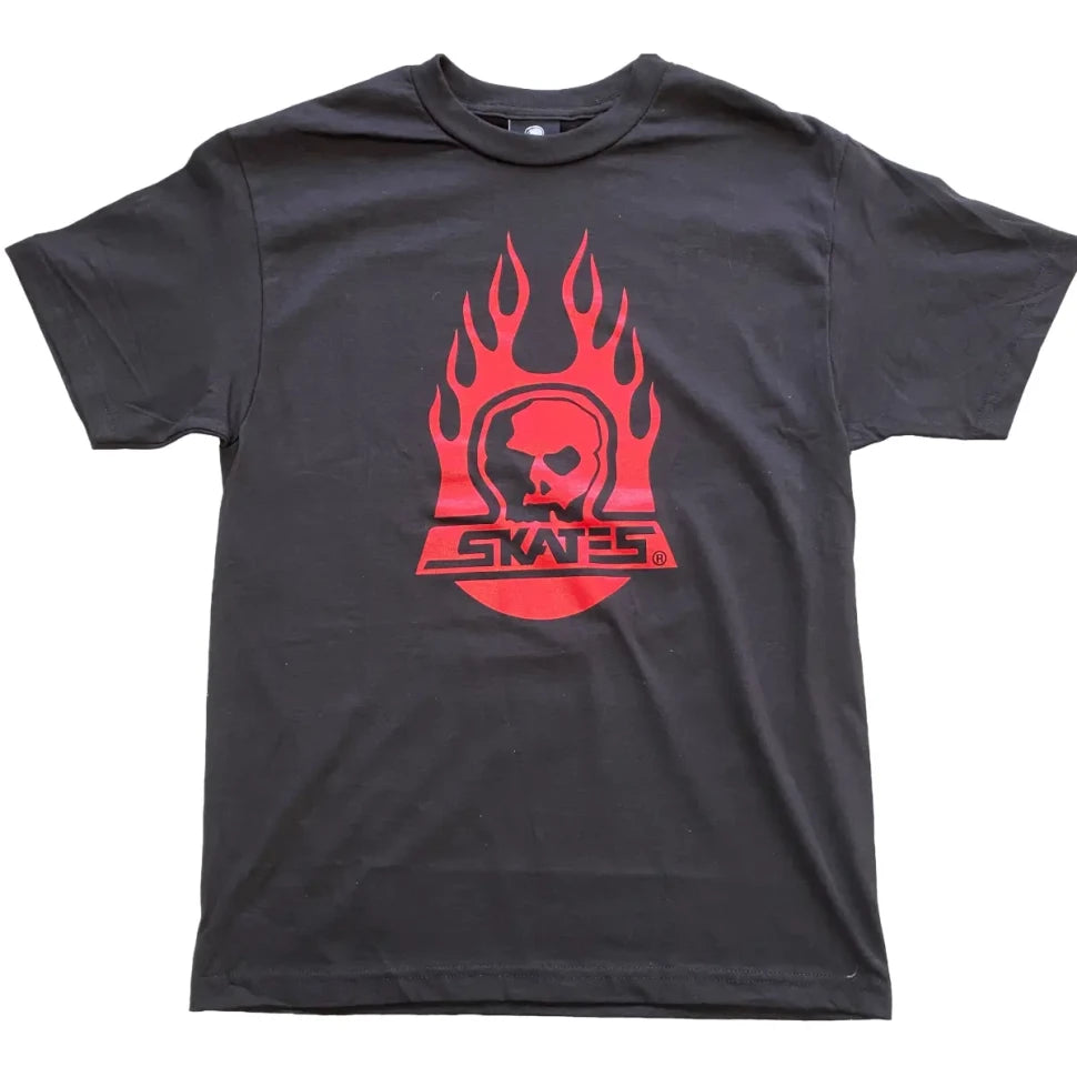 Skull Skates Burnt Fireball Burbs Tee - Black/Red