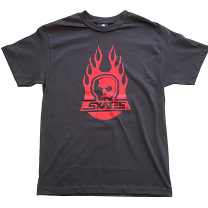 Skull Skates Burnt Fireball Burbs Tee - Black/Red