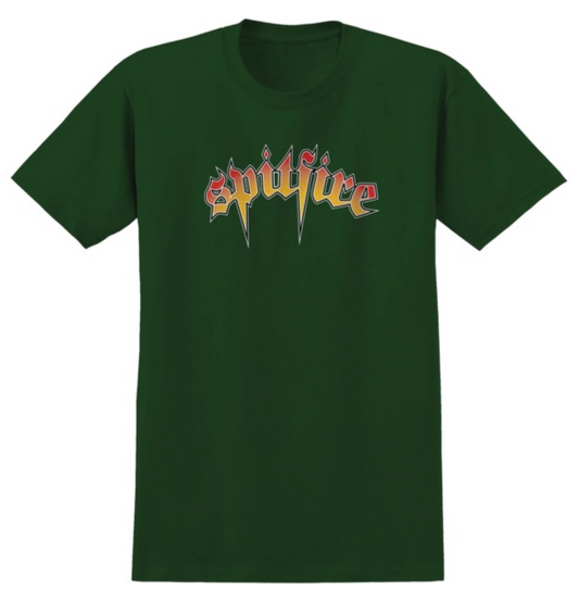 Spitfire Venom Script Tee - Forest Green