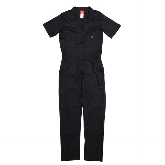 Dickies Women's Short Sleeve Coveralls - Black