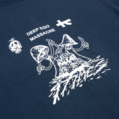 Ninetimes Ego Massacre Tee - Navy