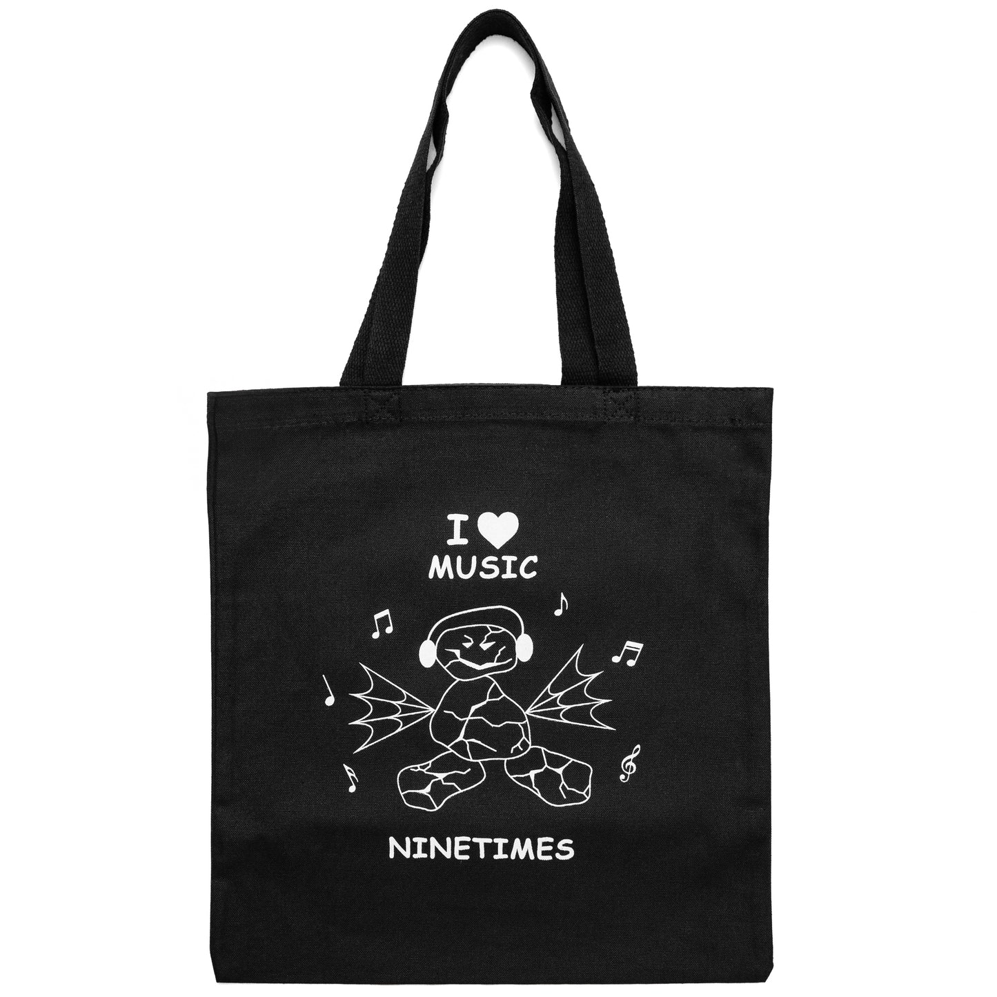 Ninetimes I Love Music Tote - Black