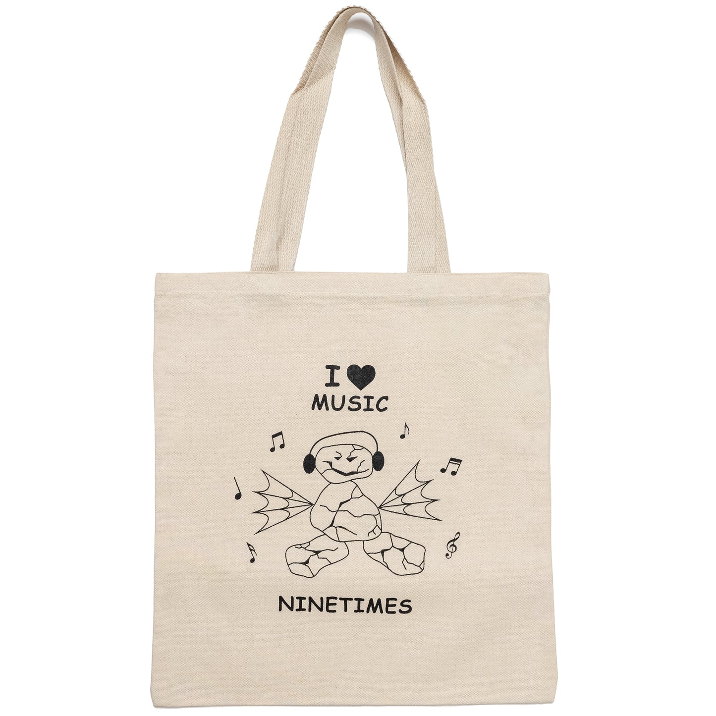 Ninetimes I Love Music Tote - Natural