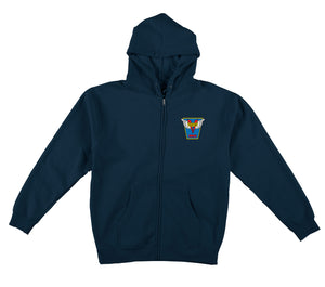 Venture Emblem Zip Hoodie - Navy/Blue/Yellow/Red