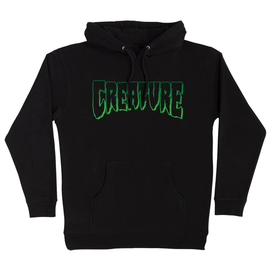 Creature Logo Outline Hoodie - Black