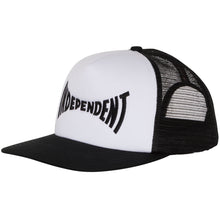 Load image into Gallery viewer, Independent Span Mesh Trucker Hat - White/Black