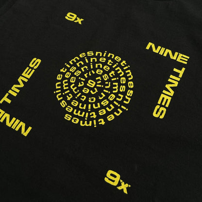 Ninetimes Letraset Tee - Black/Yellow