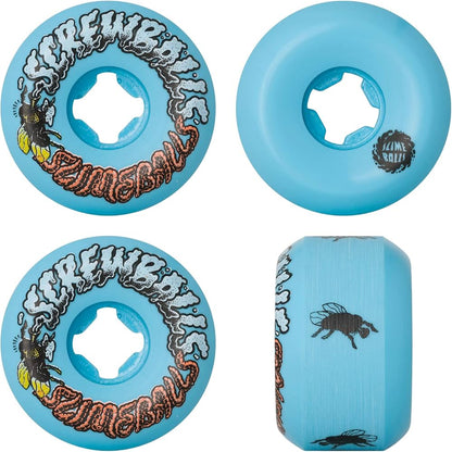 Slime Balls Screw Balls Speed Balls Blue Wheels - 99A 56mm