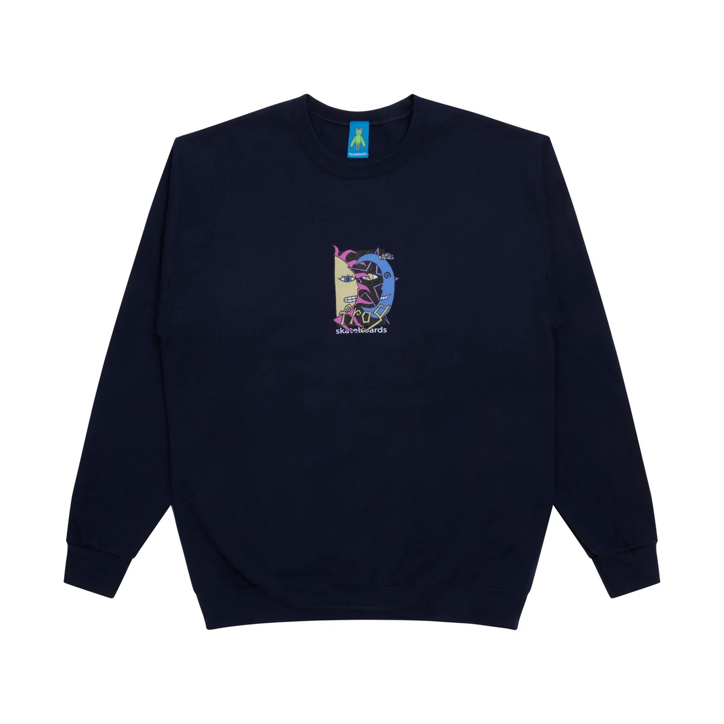 Frog Sun-Star-Moon Crewneck - Navy