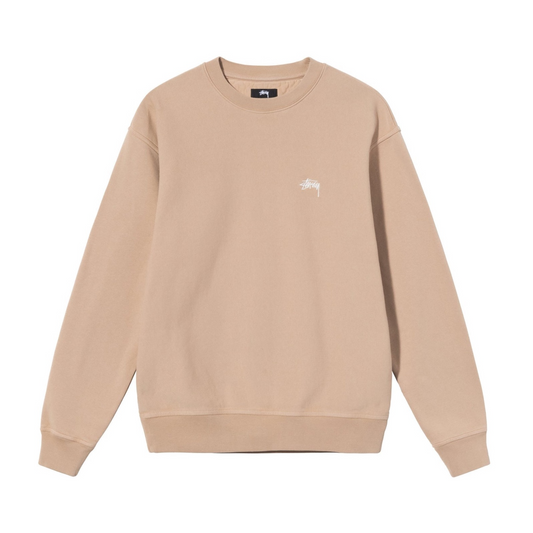 Stussy Overdyed Stock Logo Crewneck - Tan