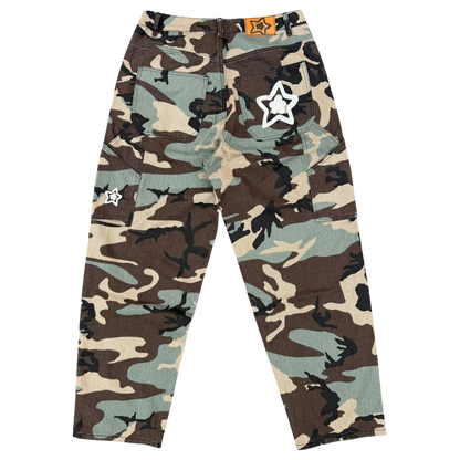 Star Team Carpenter Star Jeans - Blue Woodland Camo