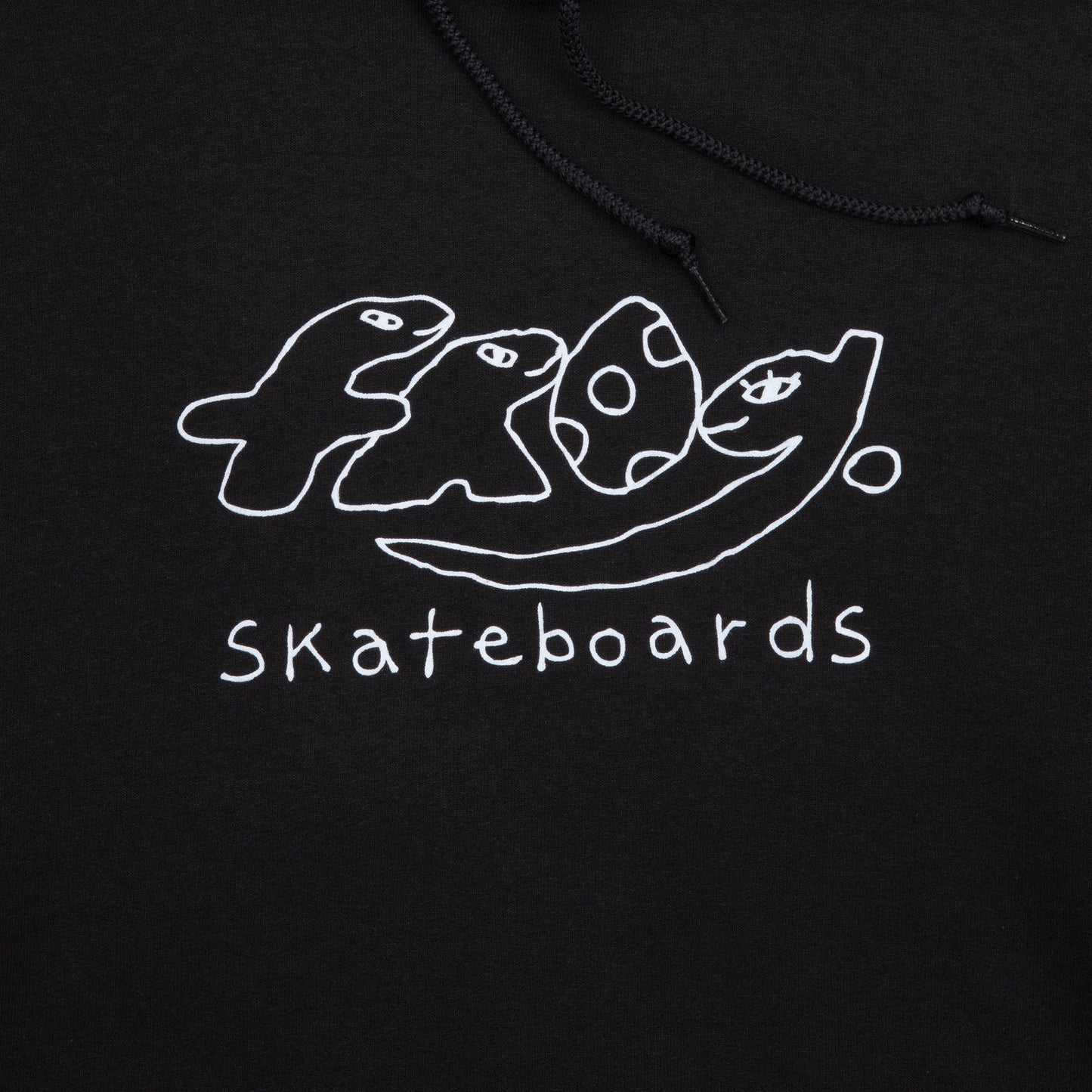 Frog Dino Logo Hoodie - Black