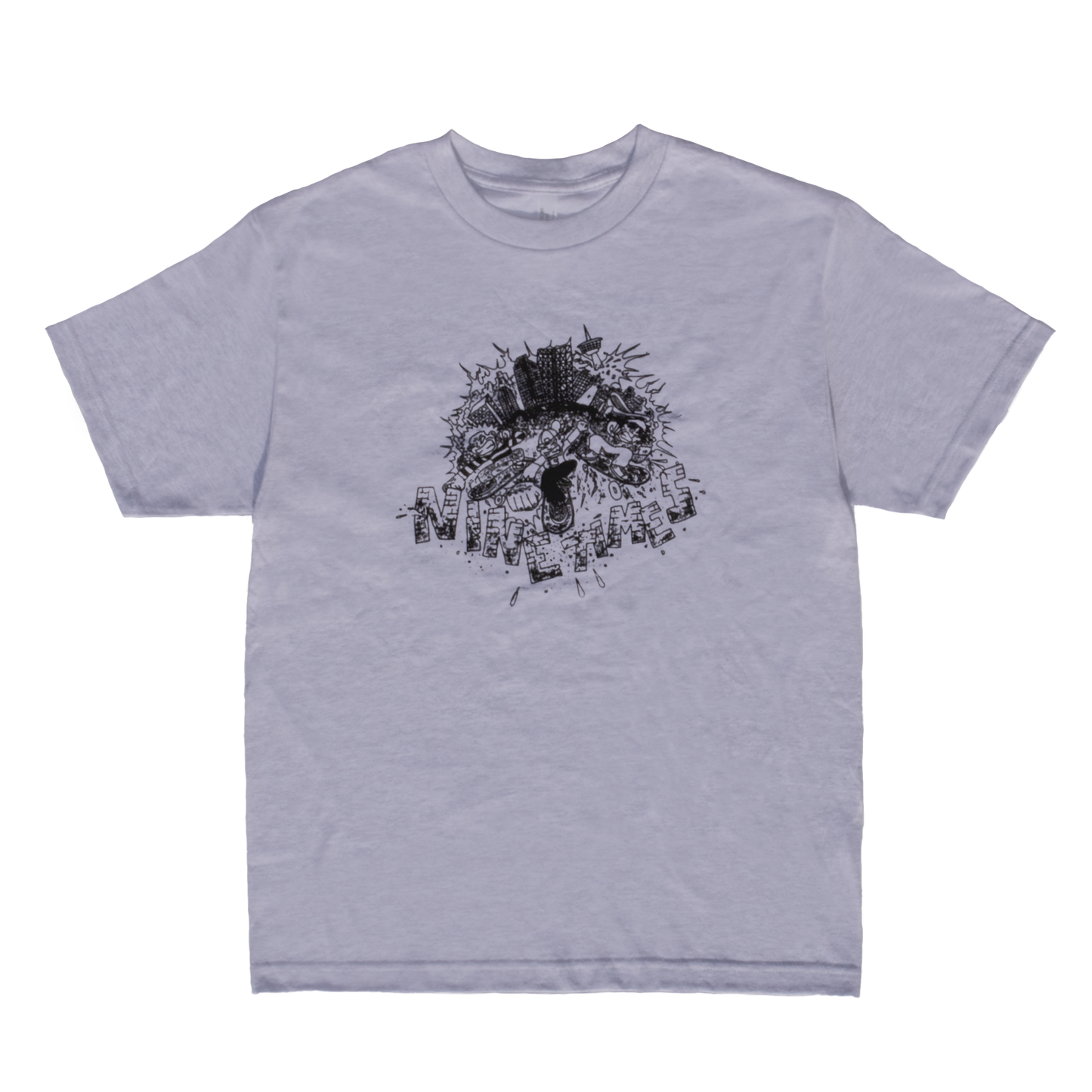 Ninetimes City Smash Tee - Ash