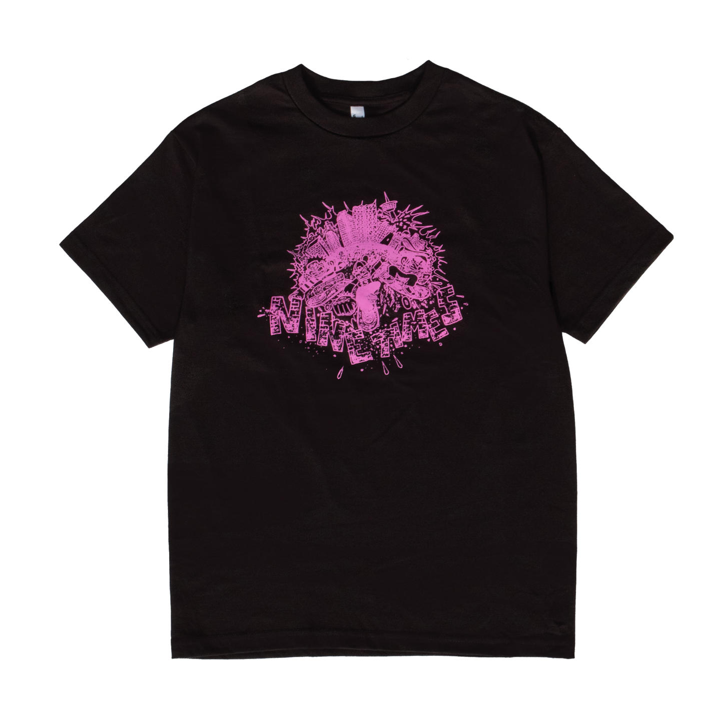Ninetimes City Smash Tee - Black/Pink