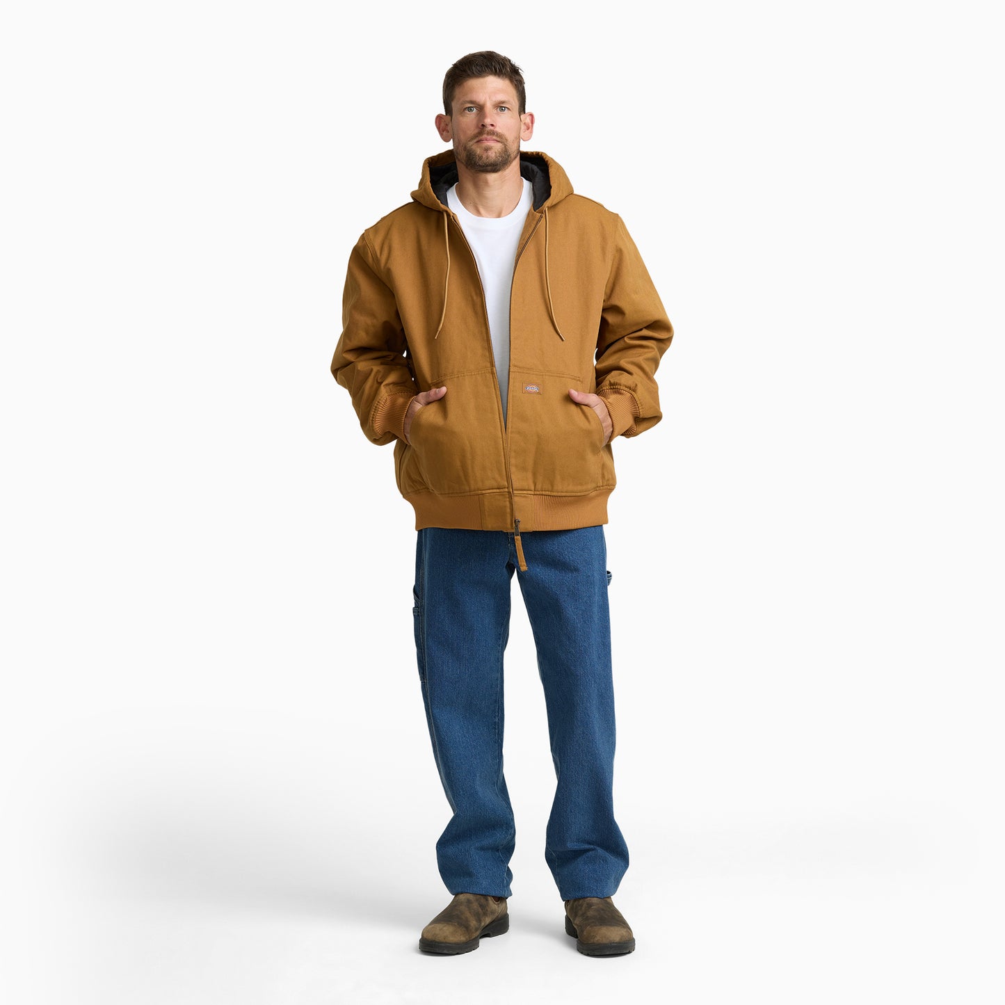 Dickies Hooded Duck Bomber Jacket - Brown Duck