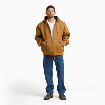 Dickies Hooded Duck Bomber Jacket - Brown Duck