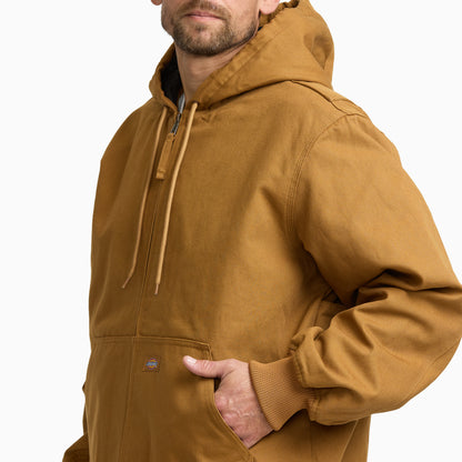 Dickies Hooded Duck Bomber Jacket - Brown Duck