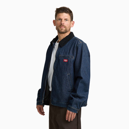 Dickies Forth Worth Lined Denim Jacket - Rinsed Indigo