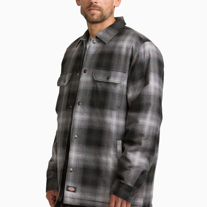 Dickies Insulated Plaid Shirt Jacket - Alloy