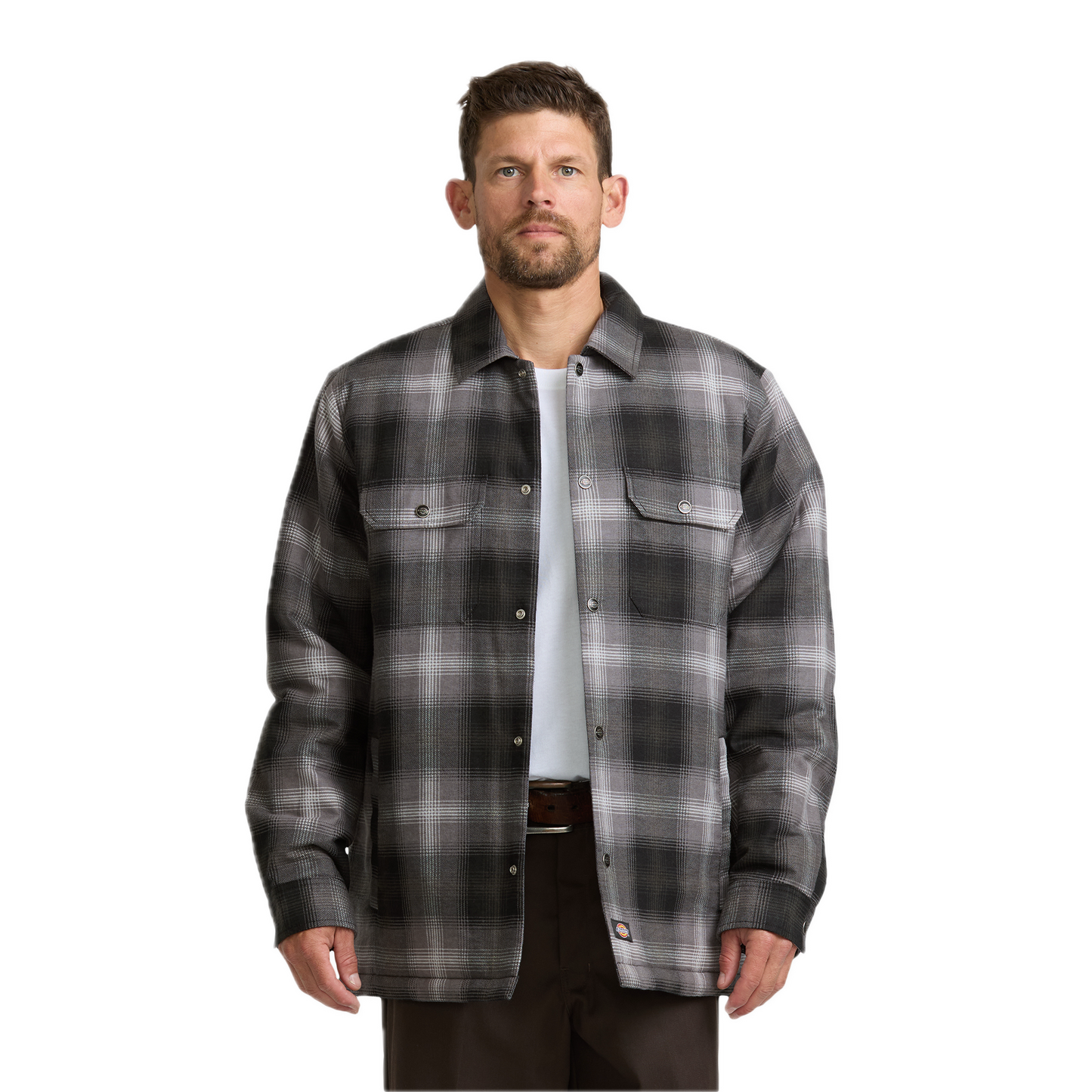 Dickies Insulated Plaid Shirt Jacket - Alloy