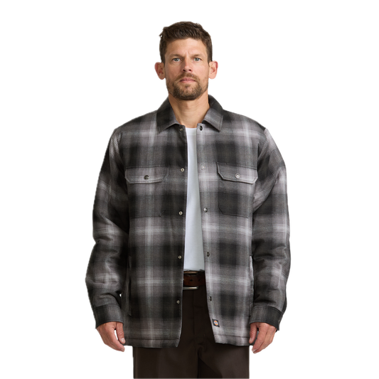 Dickies Insulated Plaid Shirt Jacket - Alloy