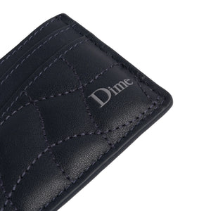 Dime Quilted Cardholder - Dark Blue