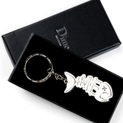 Dime Bones Keychain - Silver