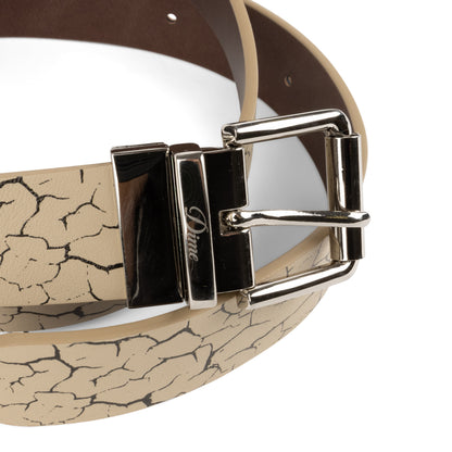 Dime Reversible Leather Belt - Beige/Brown