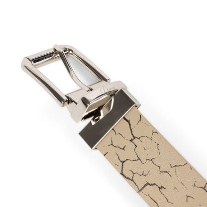 Dime Reversible Leather Belt - Beige/Brown
