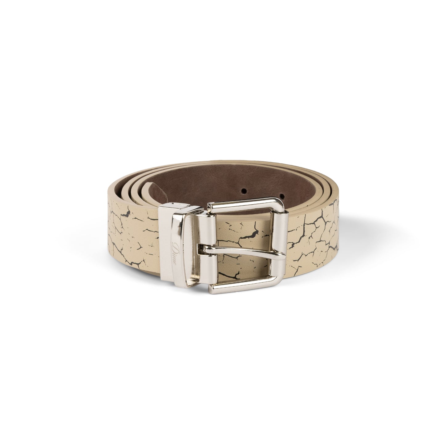 Dime Reversible Leather Belt - Beige/Brown