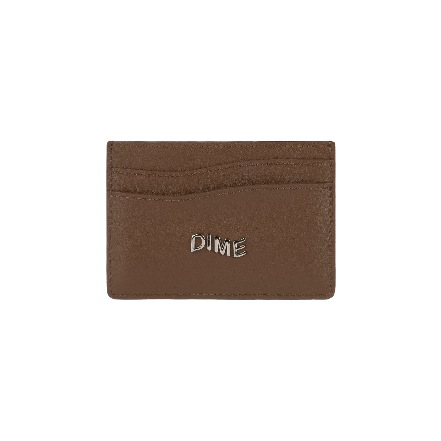 Dime Leather Cardholder - Brown