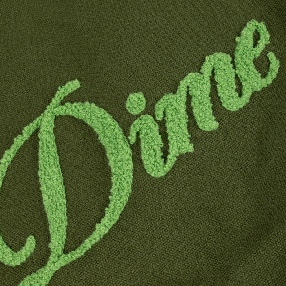 Dime Cursive Chenille Tote Bag - Grass