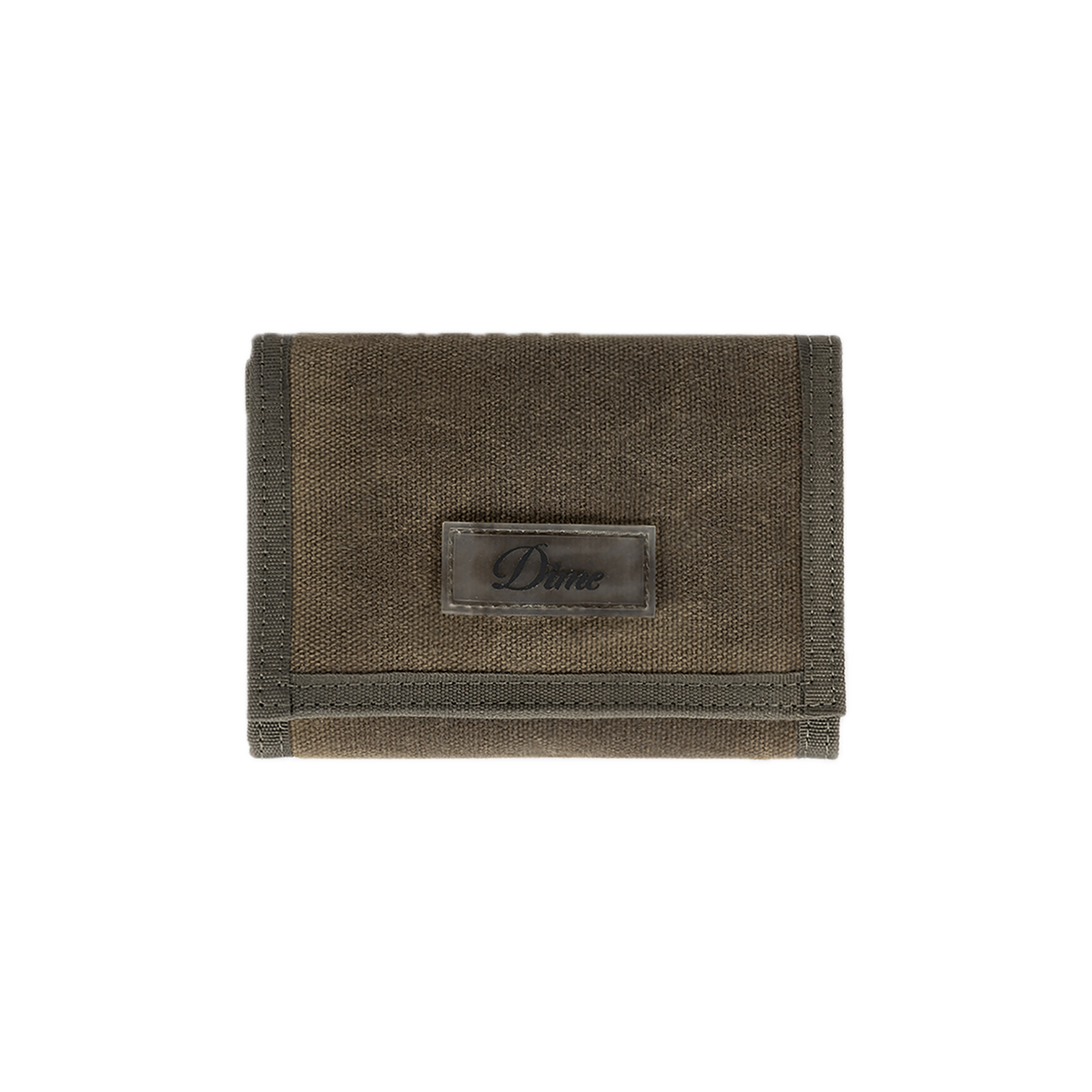 Dime Waxed Velcro Wallet - Olive