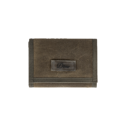 Dime Waxed Velcro Wallet - Olive