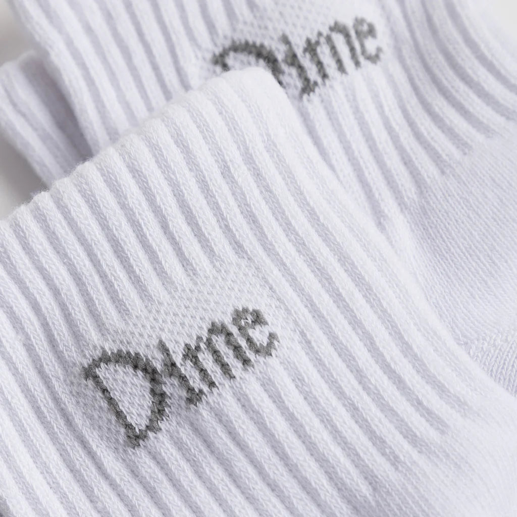 Dime Classic 2 Pack Short Socks - White