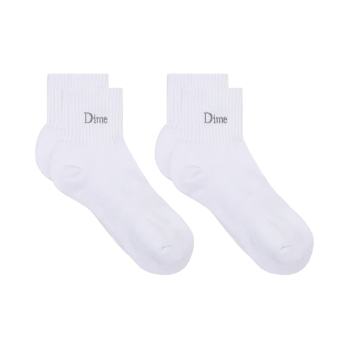 Dime Classic 2 Pack Short Socks - White
