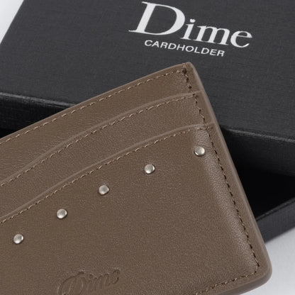 Dime Studded Cardholder - Brown