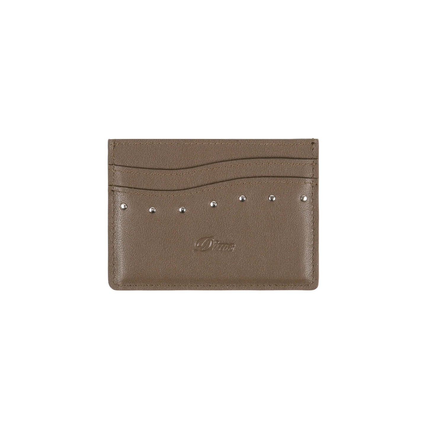 Dime Studded Cardholder - Brown