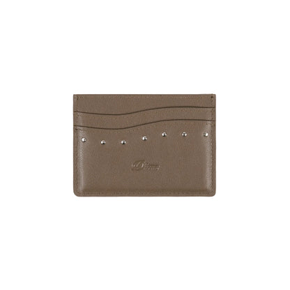 Dime Studded Cardholder - Brown