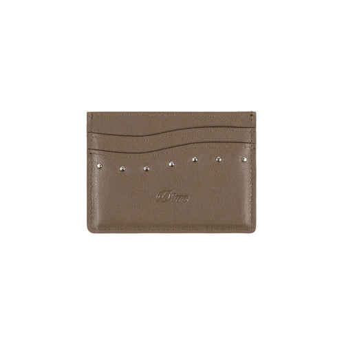 Dime Studded Cardholder - Brown