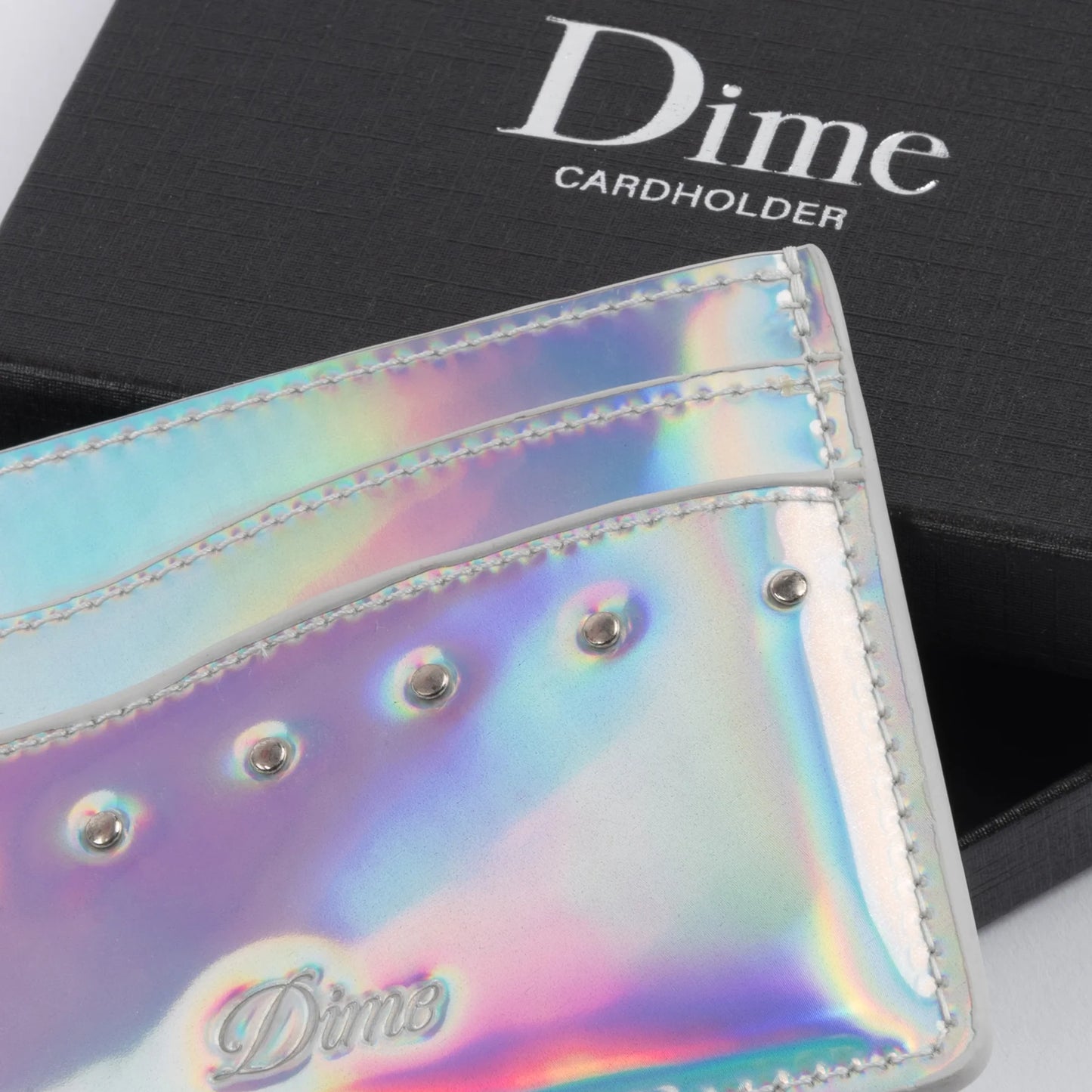 Dime Studded Cardholder - Holographic