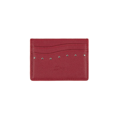 Dime Studded Cardholder - Red