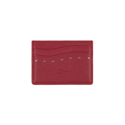 Dime Studded Cardholder - Red