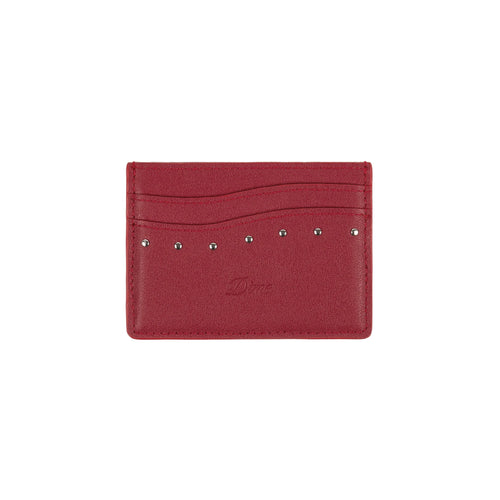 Dime Studded Cardholder - Red