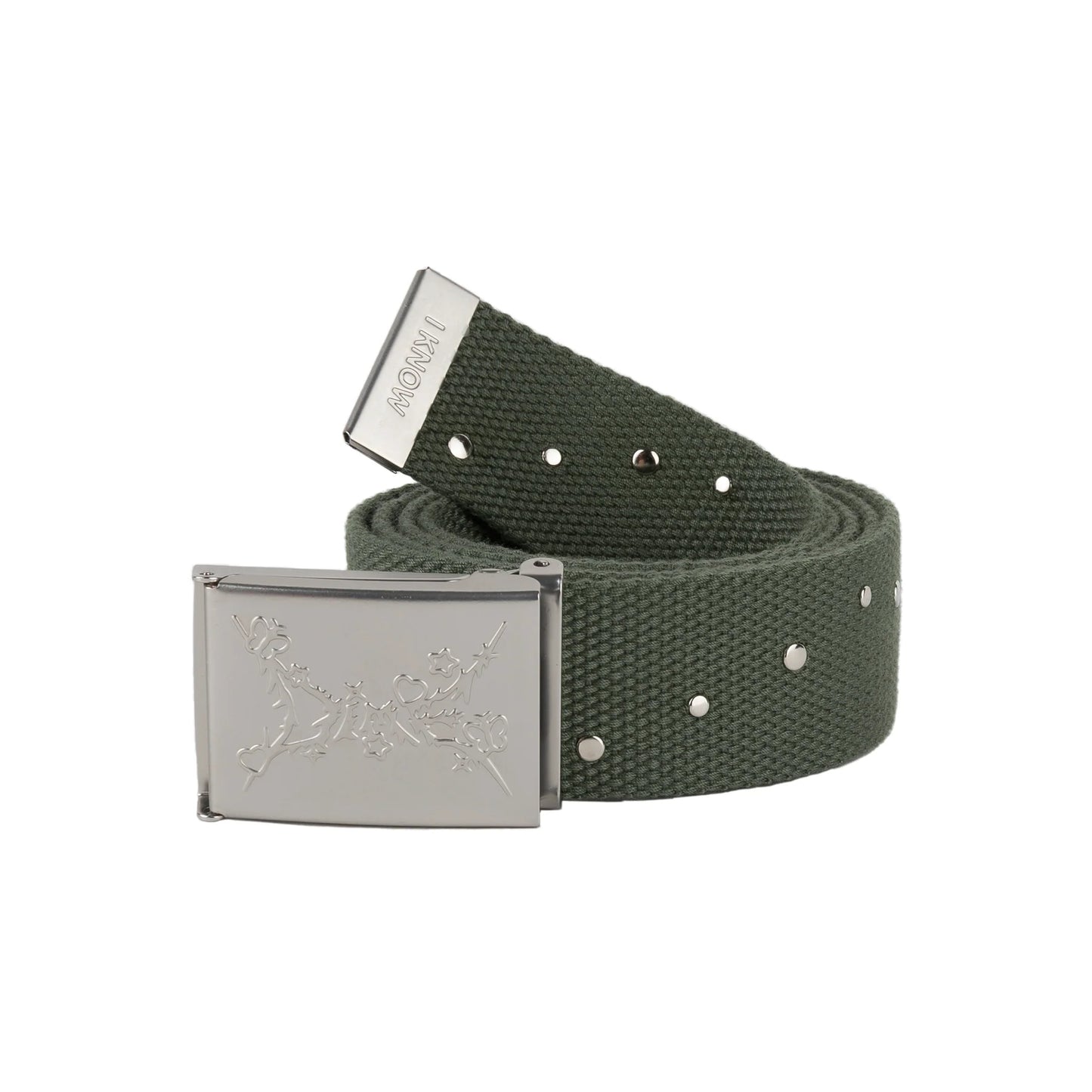 Dime Studded Headbanger Belt - Army