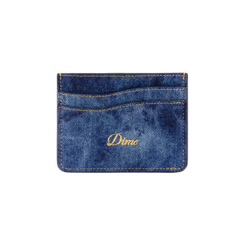 Dime Cursive Cardholder - Indigo Denim