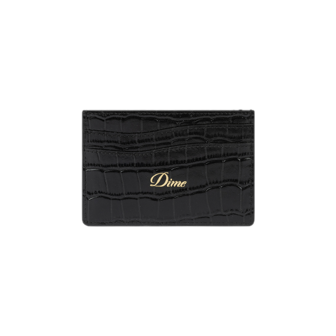 Dime Croc Card Holder - Black