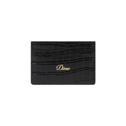 Dime Croc Card Holder - Black