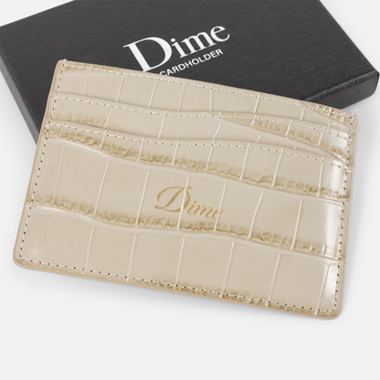 Dime Croc Card Holder - Tan